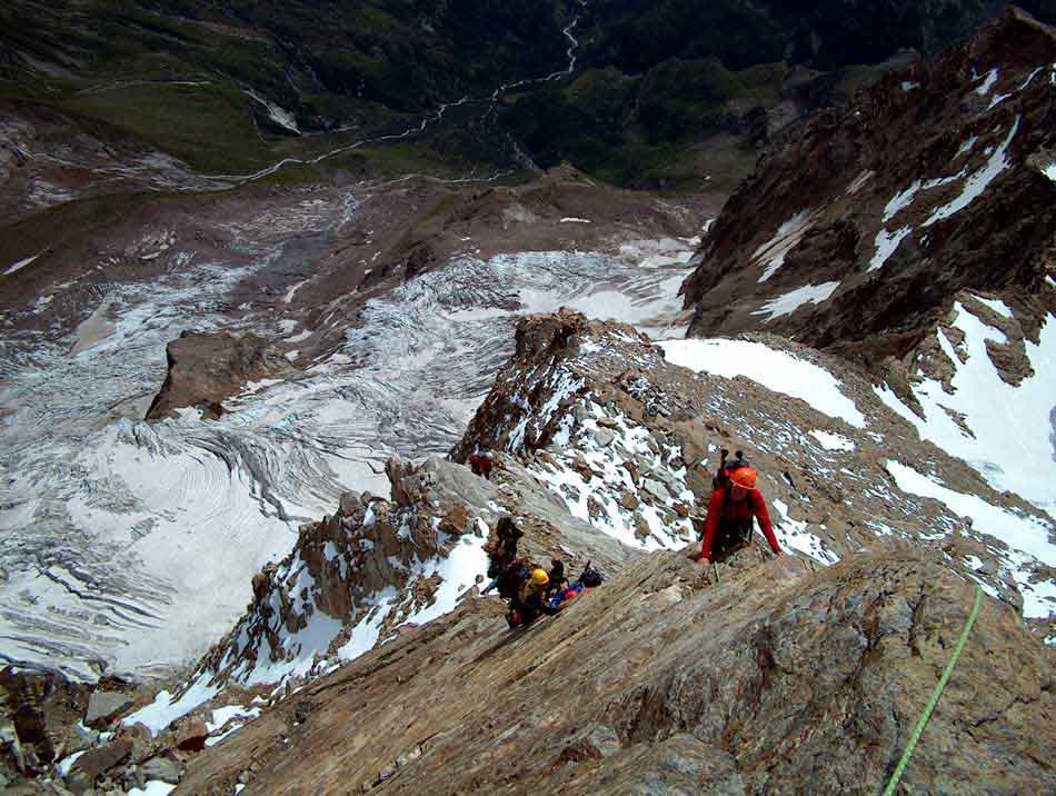 Cresta del Soldato, Punta Giordani 4046m 