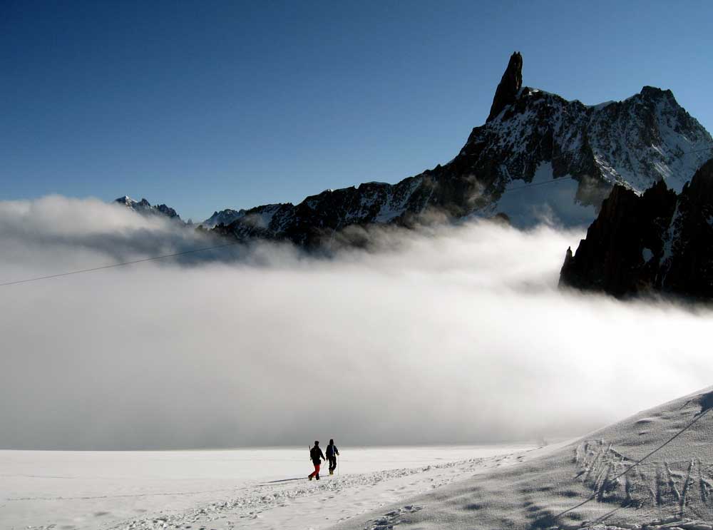 Dente del Gigante 4015m, via normale