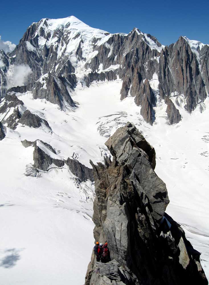 Dente del Gigante 4015m, via normale