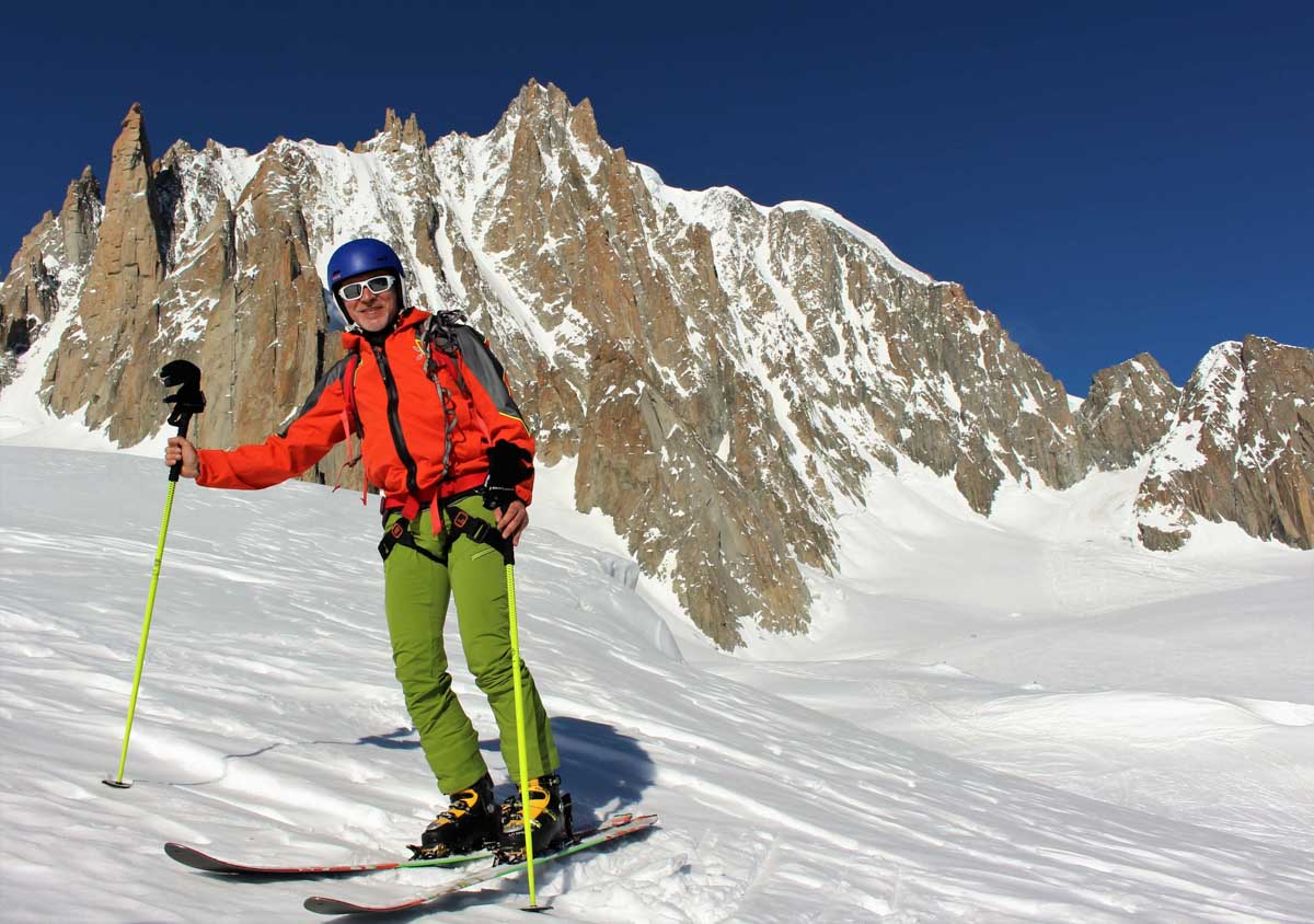 Traversata del Monte Bianco, Vallèe Blanche con gli sci